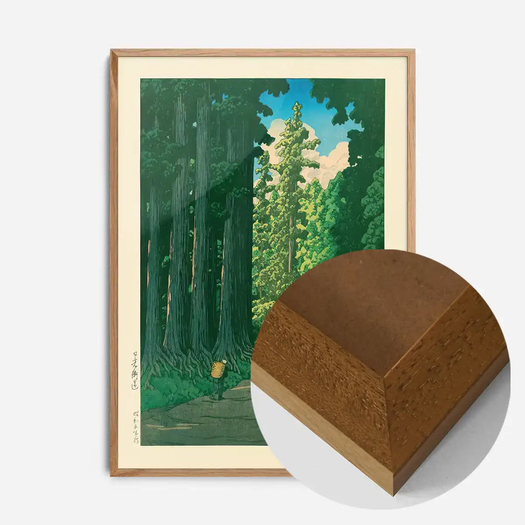 Kawase Hasui, Road to Nikko - Oak wood frame