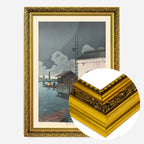 Rain at Ushibori - Gold Ornate frame