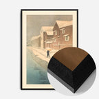 Shinkawa Riverside, Handa, Bishu - Black Wood frame