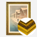 Shinkawa Riverside, Handa, Bishu - Gold Ornate frame