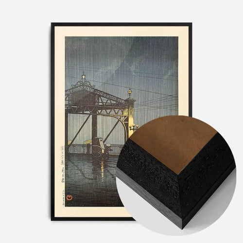 Shinohashi Bridge - Black Wood frame