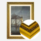 Shinohashi Bridge - Gold Ornate frame
