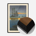 Twilight at Ushibori - Black Wood frame