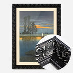 Twilight at Ushibori - Black Ornate frame
