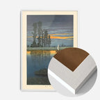 Twilight at Ushibori - White Wood frame
