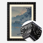 Yumoto Hot Spring, Nikko - Black Ornate frame
