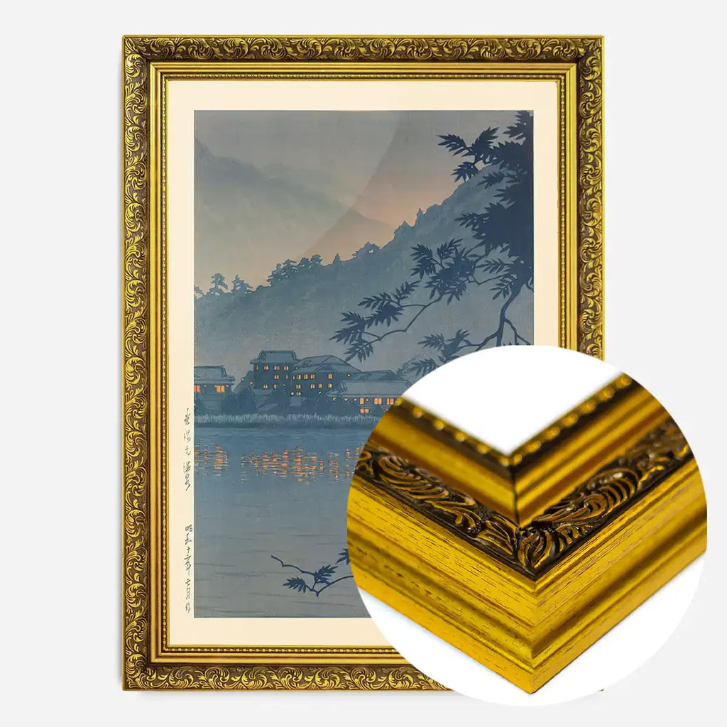 Yumoto Hot Spring, Nikko - Gold Ornate frame